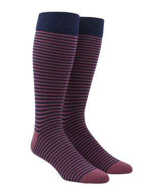 Thin Stripes Dusty Rose Dress Socks