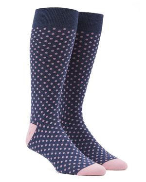 Pindot Pink Dress Socks