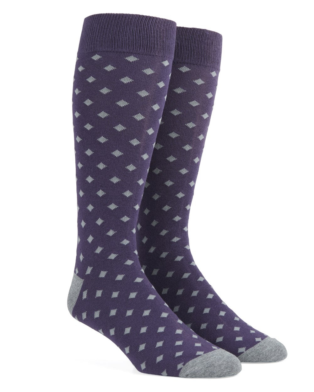 Diamonds Eggplant Dress Socks | Cotton Socks | Tie Bar