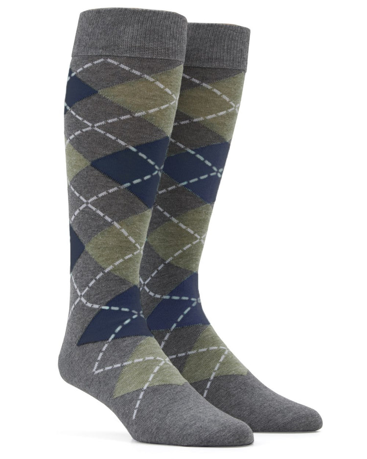 Argyle Sage Green Dress Socks | Cotton Socks | Tie Bar