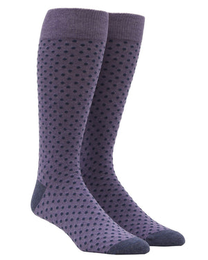 Pindot Lavender Dress Socks