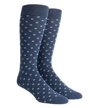 Band Of Hearts Blue Dress Socks