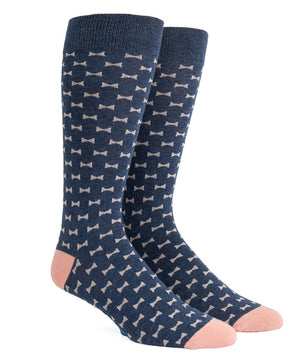 Bow Tie Navy Dress Socks featured image