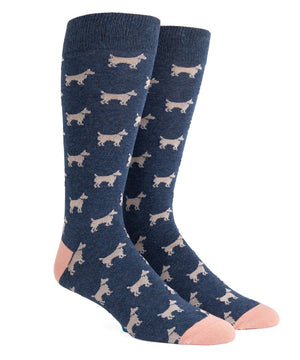 Dog Days Classic Navy Dress Socks