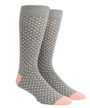 Pindot Soft Grey Dress Socks featured image