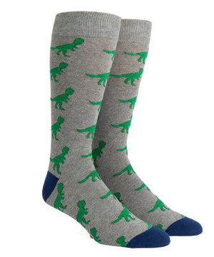 Dinosaurs Grey Dress Socks featured image