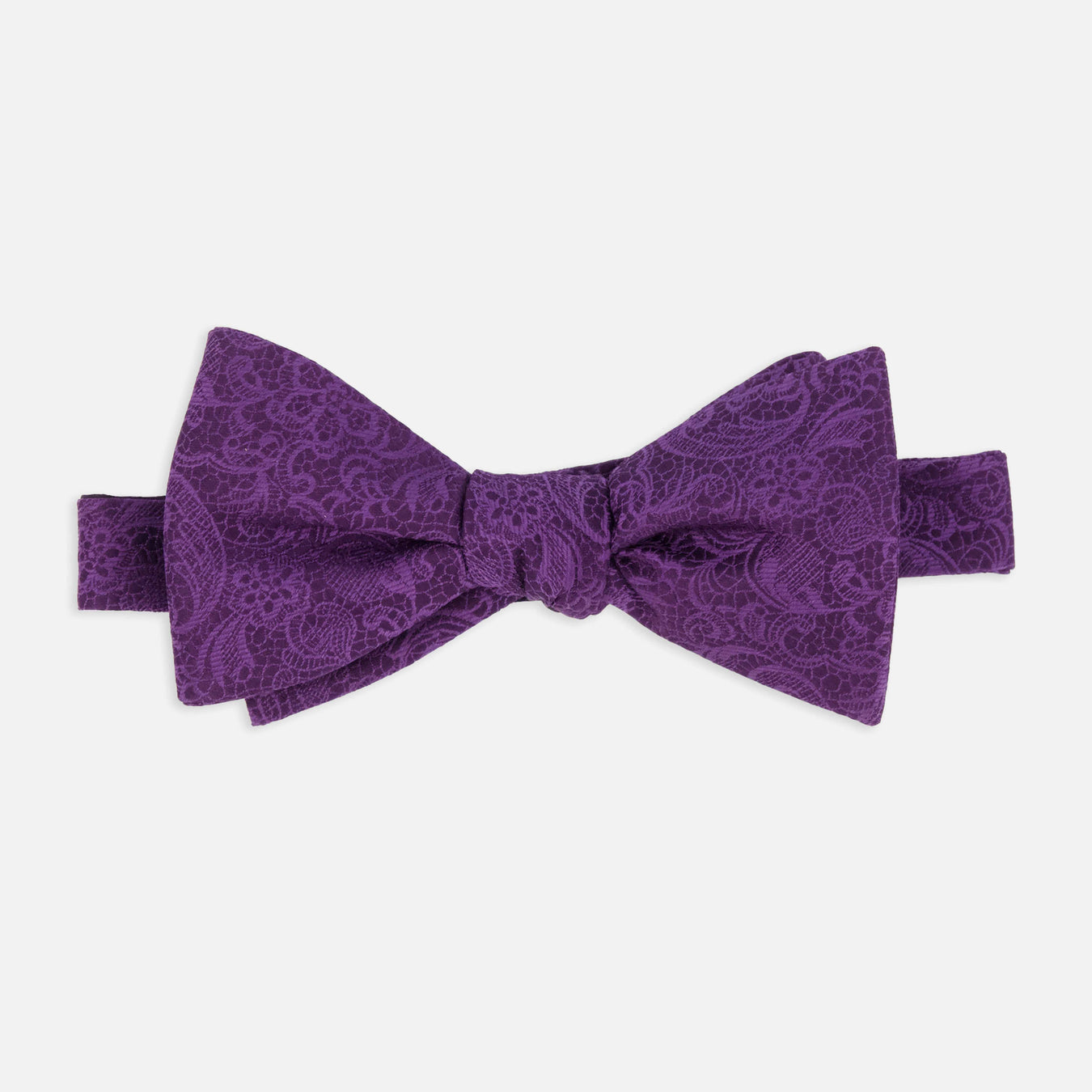 Ceremony Paisley Eggplant Bow Tie | Silk Bow Ties | Tie Bar