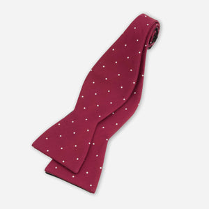 Dotted Report Burgundy Bow Tie alternated image 1