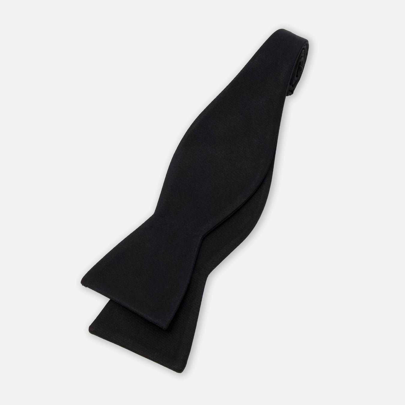 Grosgrain Solid Black Bow Tie | Silk Bow Ties | Tie Bar
