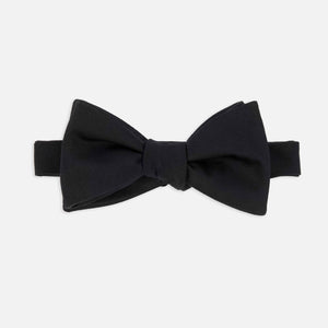 Grosgrain Solid Black Bow Tie featured image