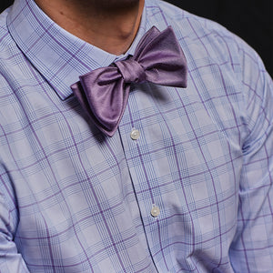 Grosgrain Solid Lavender Bow Tie alternated image 3