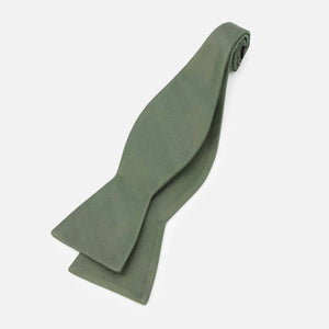 Grosgrain Solid Olive Bow Tie alternated image 1