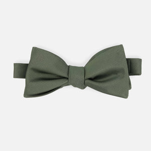 Grosgrain Solid Olive Bow Tie featured image