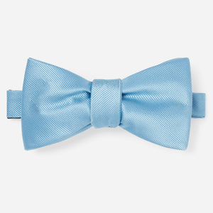 Grosgrain Solid Steel Blue Bow Tie featured image