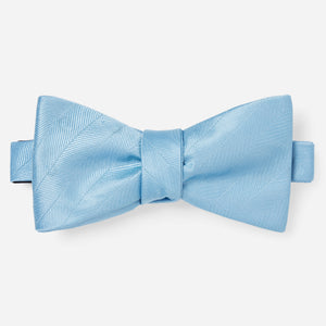 Herringbone Vow Steel Blue Bow Tie featured image