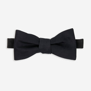 Solid Satin Black Bow Tie featured image
