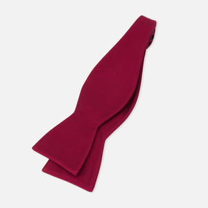 Solid Satin Burgundy Bow Tie alternated image 1