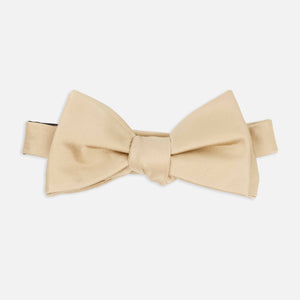 Solid Satin Light Champagne Bow Tie