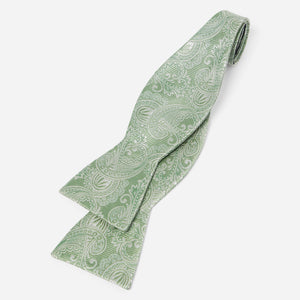 Twill Paisley Moss Green Bow Tie alternated image 1