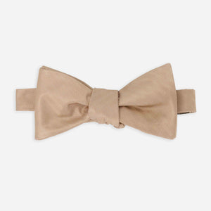 Mumu Weddings - Desert Solid Soft Beige Bow Tie