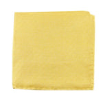 Solid Linen Butter Gold Pocket Square