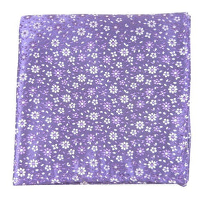 Milligan Flowers Lavender Pocket Square