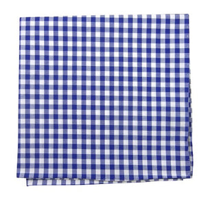 New Gingham Royal Blue Pocket Square featured image