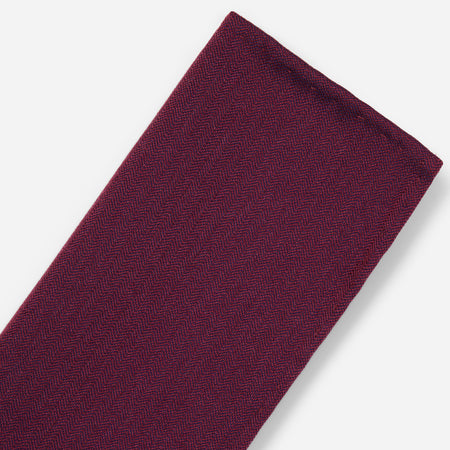 Astute Solid Burgundy Pocket Square | Wool Pocket Squares | Tie Bar