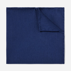 Astute Solid Navy Pocket Square