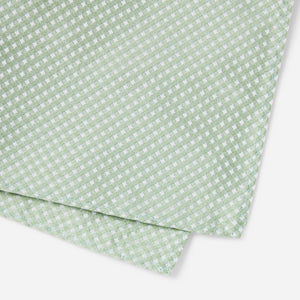 Be Married Checks Sage Green Pocket Square alternated image 2