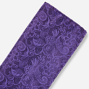 Ceremony Paisley Eggplant Pocket Square alternated image 1