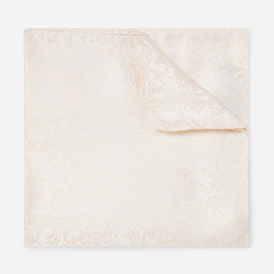 Ceremony Paisley Light Champagne Pocket Square