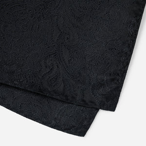 Designer Paisley Black Pocket Square alternated image 2