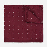 Dotted Report Burgundy Pocket Square