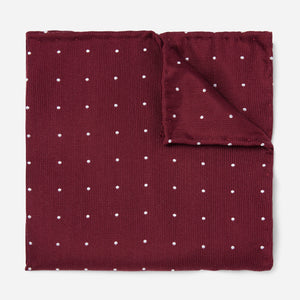 Dotted Report Burgundy Pocket Square featured image