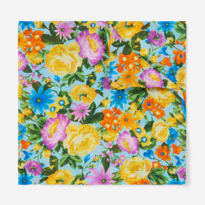 Duke Floral Light Blue Pocket Square featured image