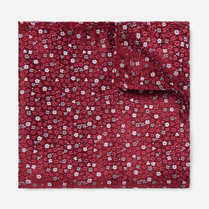 Flower Fields Burgundy Pocket Square featured image