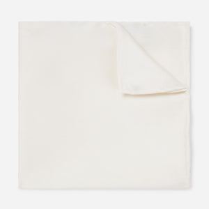 Linen Row Ivory Pocket Square