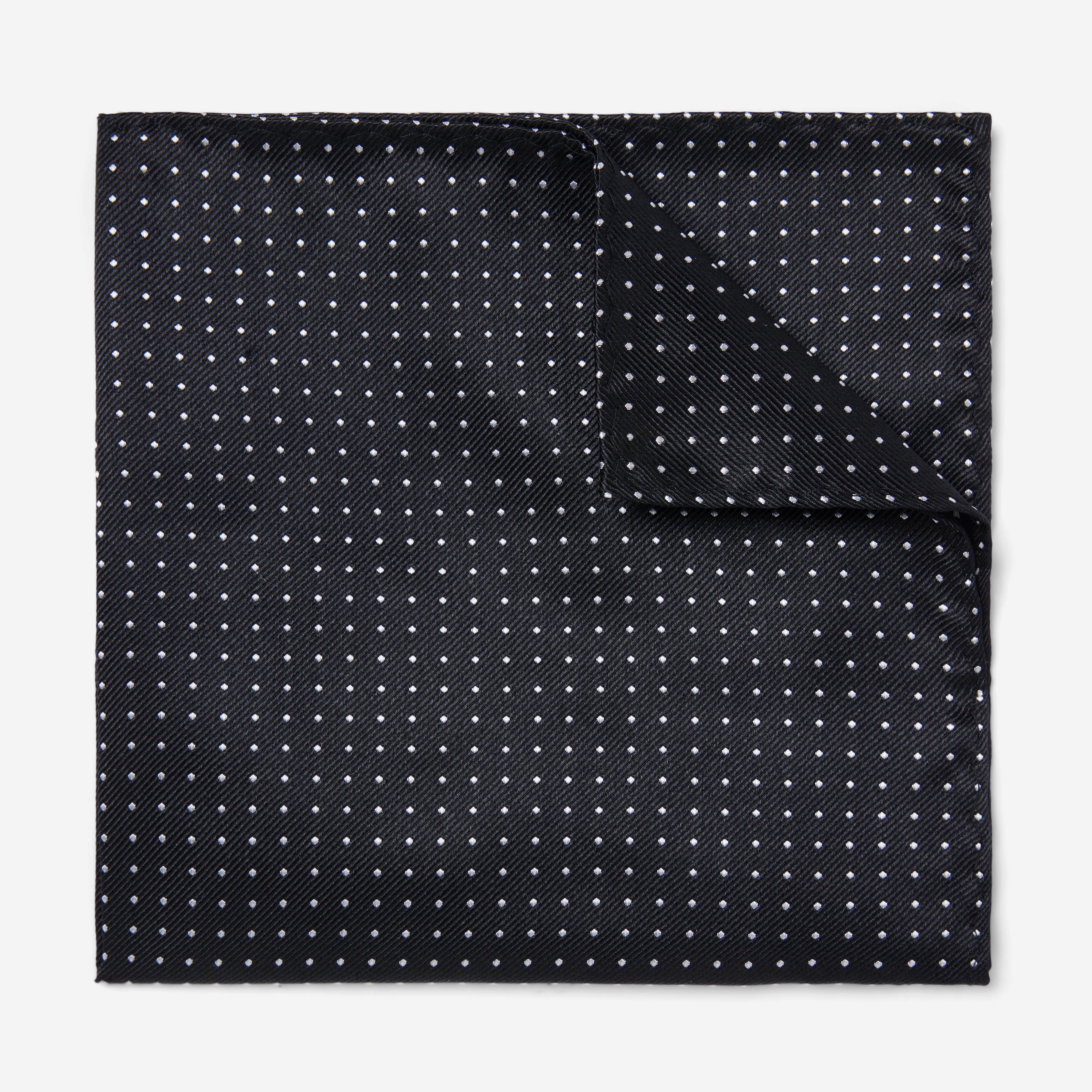 Mini Dots Black Pocket Square | Silk Pocket Squares | Tie Bar