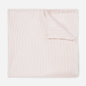 Mumu Weddings - Coastal Stripe Dusty Blush Pocket Square