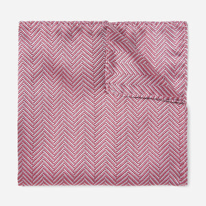 Native Herringbone Dusty Rose Pocket Square