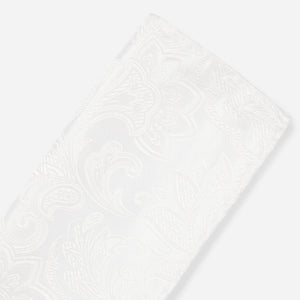 Organic Paisley White Pocket Square alternated image 1