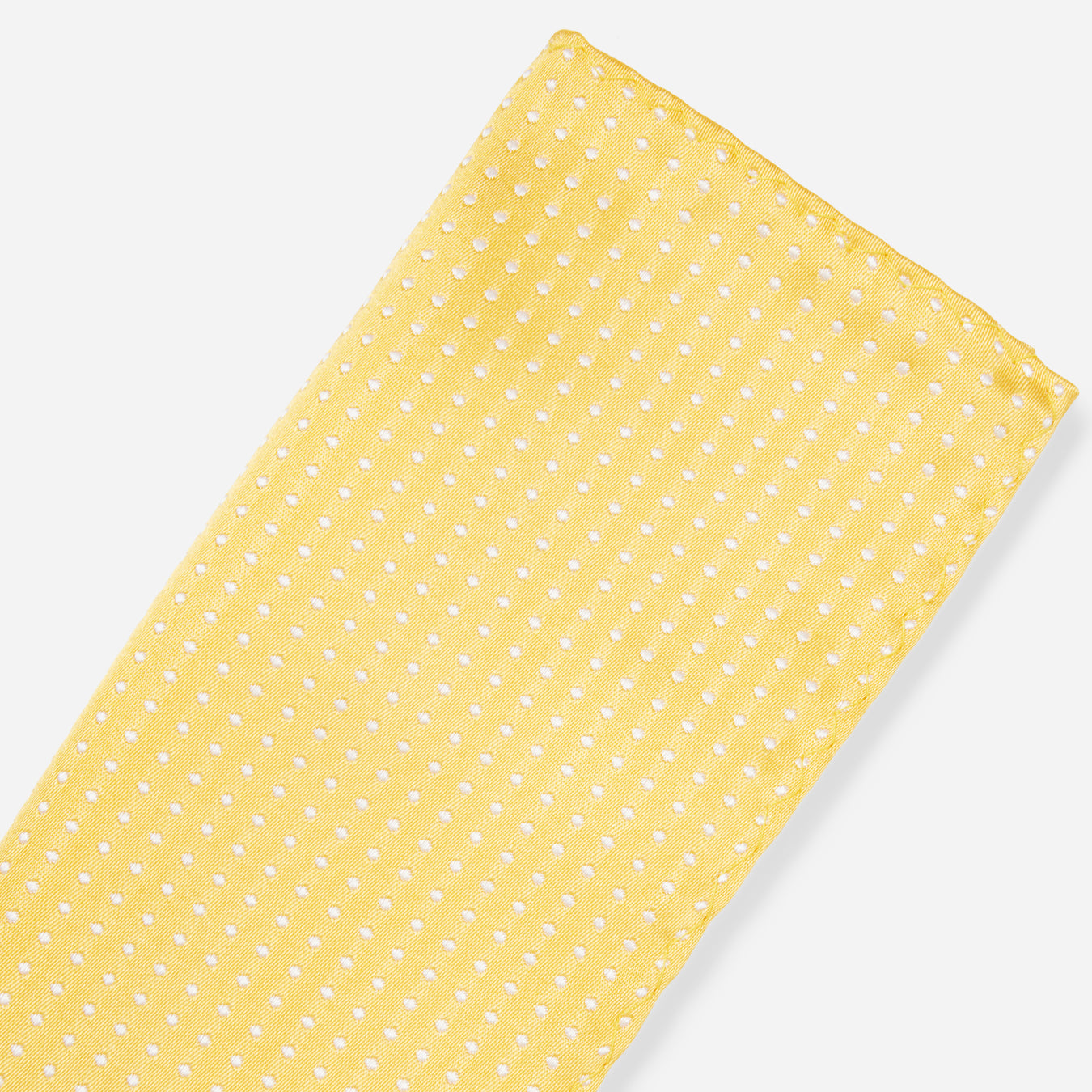 Pindot Yellow Gold Pocket Square | Silk Pocket Squares | Tie Bar