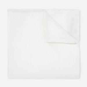 Solid Linen White Pocket Square featured image