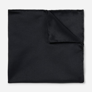 Solid Twill Black Pocket Square featured image