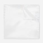 Solid Twill White Pocket Square