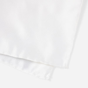 Solid Twill White Pocket Square alternated image 2