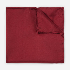 Solid Twill Burgundy Pocket Square