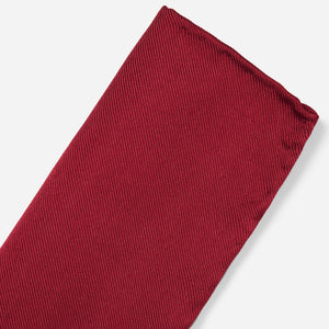 Solid Twill Burgundy Pocket Square alternated image 1