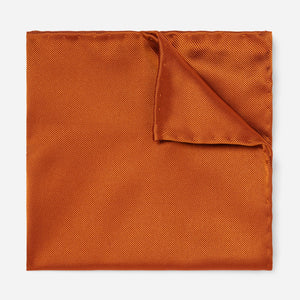 Solid Twill Burnt Orange Pocket Square